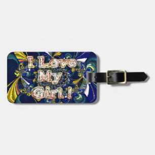 Étiquette À Bagage Personnalisez votre amour Infinité : J'aime ma fil