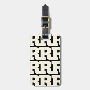 Étiquette À Bagage Personnalisez Votre Lettre, Motif de Monogramme Gr