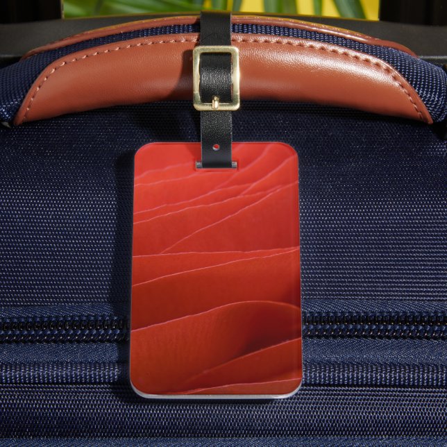 Étiquette À Bagage Pétales de fleurs rouges Ranunculus (Insitu Rectoal 2)