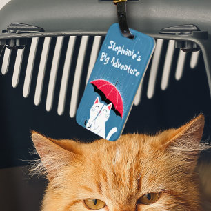 Étiquette À Bagage Petit chat Voyage avec Coordonnées Balise bagage