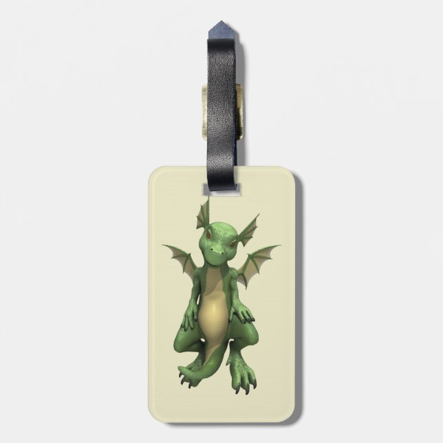 Étiquette À Bagage Petit dragon (Dos Vertical)