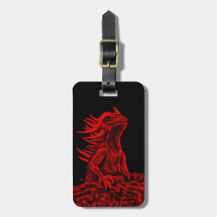 Étiquette À Bagage Petit dragon rouge