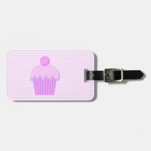 Étiquette À Bagage Petit gâteau rose