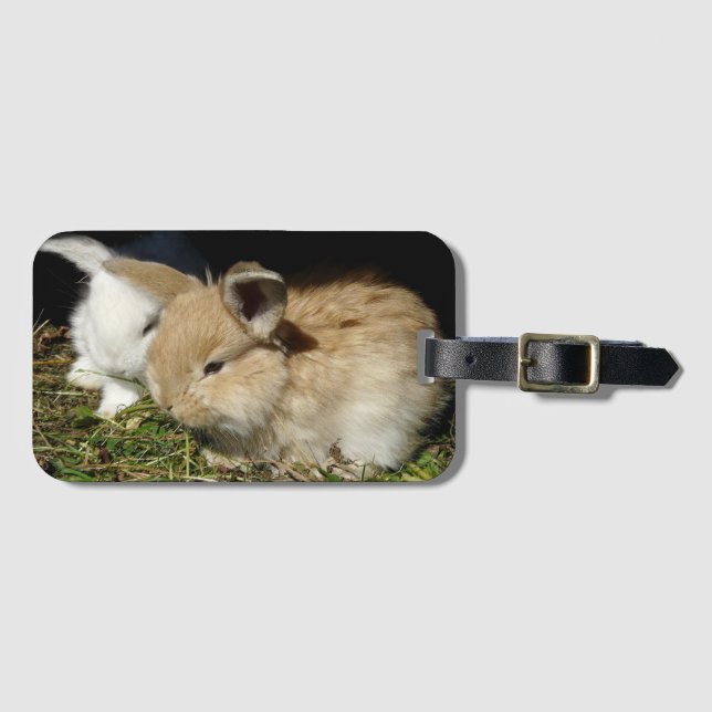 Étiquette À Bagage Petit lapin moelleux (Devant Horizontal)