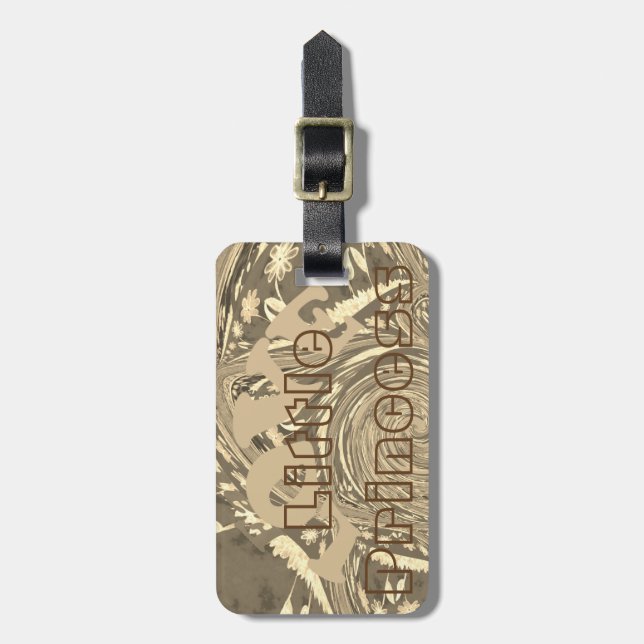 Étiquette À Bagage Petite princesse amour (Devant Vertical)