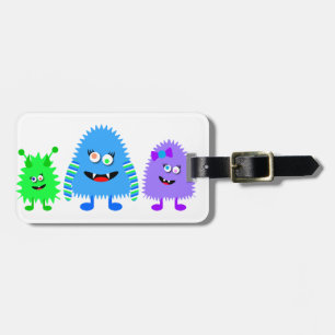 Étiquette À Bagage Petits monstres mignons