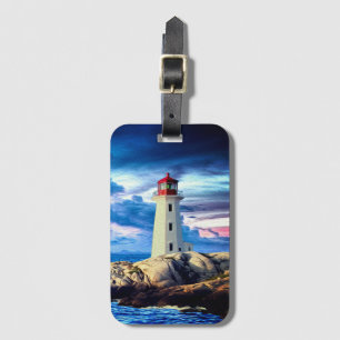 Étiquette À Bagage Phare - Balise de bagage avec emplacement Carte de