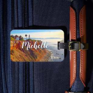 Étiquette À Bagage Phare Ocean Photo Nom personnalisé CA Vacances
