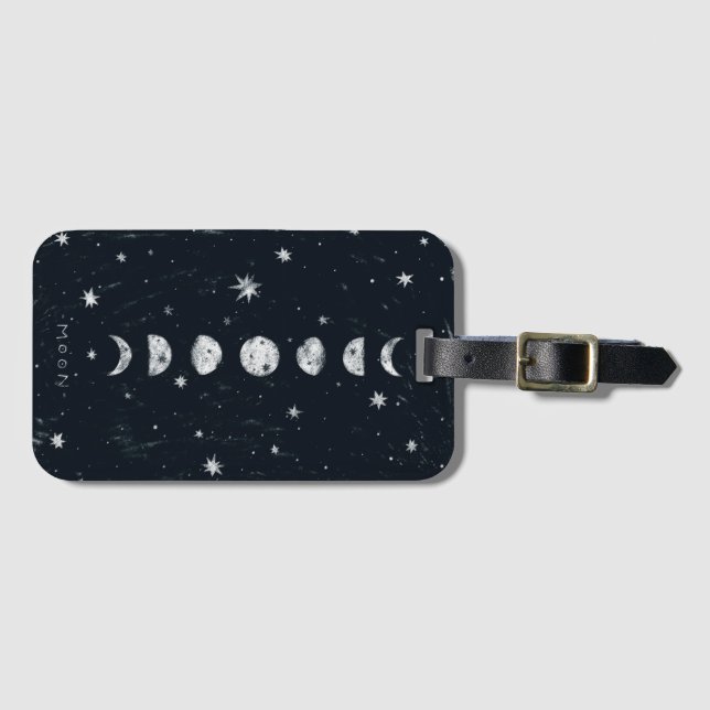 Étiquette À Bagage Phases de la balise lune des bagages (Devant Horizontal)