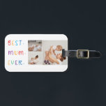 Étiquette À Bagage Photo Collage moderne et coloré Meilleur cadeau de<br><div class="desc">Un collage photo moderne et le cadeau coloré "Best Mom Ever" est un cadeau réfléchi et personnalisé pour toute mère. La photo de collage est une collection de différentes images qui ont été arrangées avec art pour former une composition cohésive et visuellement attrayante. Ces photos peuvent présenter des souvenirs chéris,...</div>