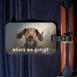 Étiquette À Bagage Photo de animal mignon