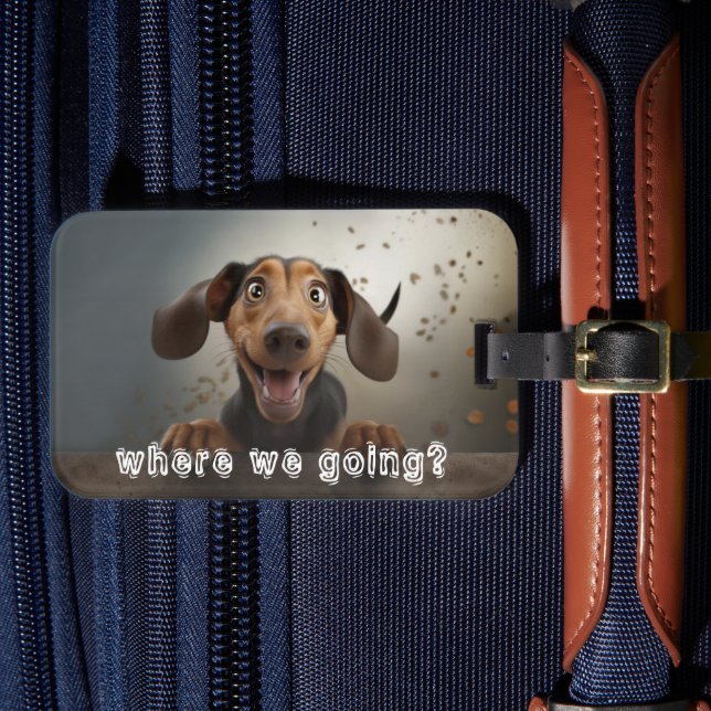 Étiquette À Bagage Photo de animal mignon (Insitu Rectoal 4)