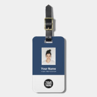 Photo de l'employé, Code barre, Logo, Nom