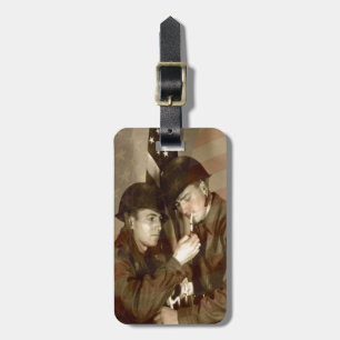 Étiquette À Bagage Photo patriotique militaire vintage - Balise de ba