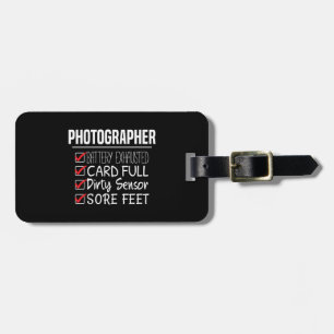 Étiquette À Bagage Photographe - Liste de contrôle de la photographie