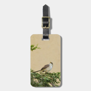 Étiquette À Bagage Photographie charmante d'un oiseau moineau