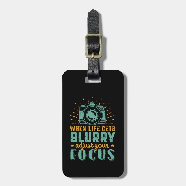 Étiquette À Bagage Photographie Inspirante Quand la vie devient floue (Devant Vertical)