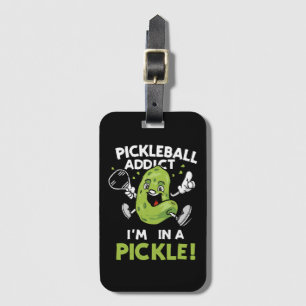 Étiquette À Bagage Pickleball-drole