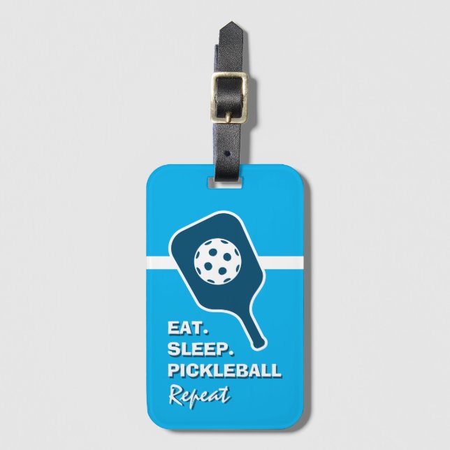 Étiquette À Bagage Pickleball étiquette de bagages de voyage pour val (Devant Vertical)