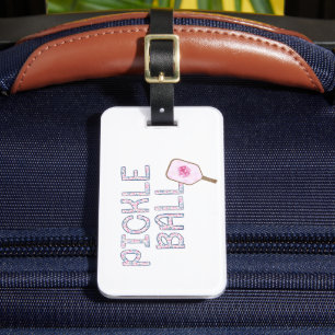 Étiquette À Bagage Pickleball Preppy Personnalisé