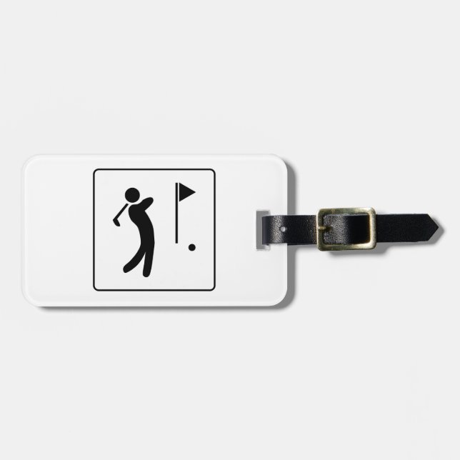 Étiquette À Bagage Pictogramme de terrain de golf (Devant horizontal)