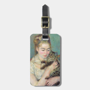 Étiquette À Bagage Pierre-Auguste Renoir - Femme avec chat
