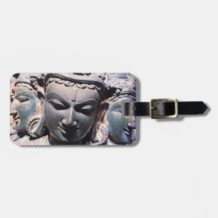 Étiquette À Bagage Pierres sculptées asiatiques antiques face à la ph