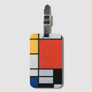 Étiquette À Bagage Piet vintage Mondrian Composition, rétro