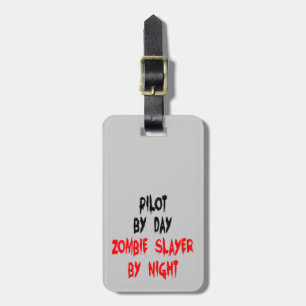 Étiquette À Bagage Pilote de calque Zombie