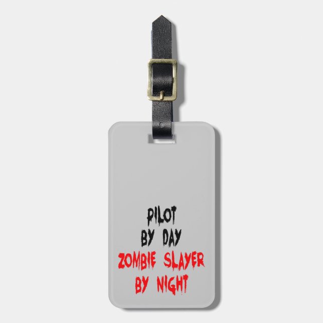 Étiquette À Bagage Pilote de calque Zombie (Devant Vertical)