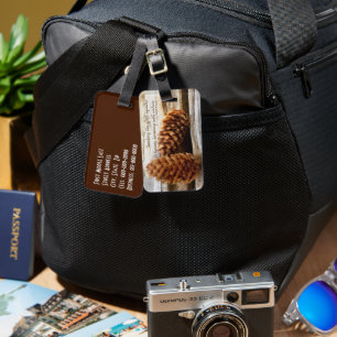 Étiquette À Bagage Pinceau de pin brossé Art numérique personnalisé