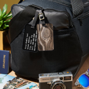 Étiquette À Bagage Pinceau de pin rustique naturel - photo de fond