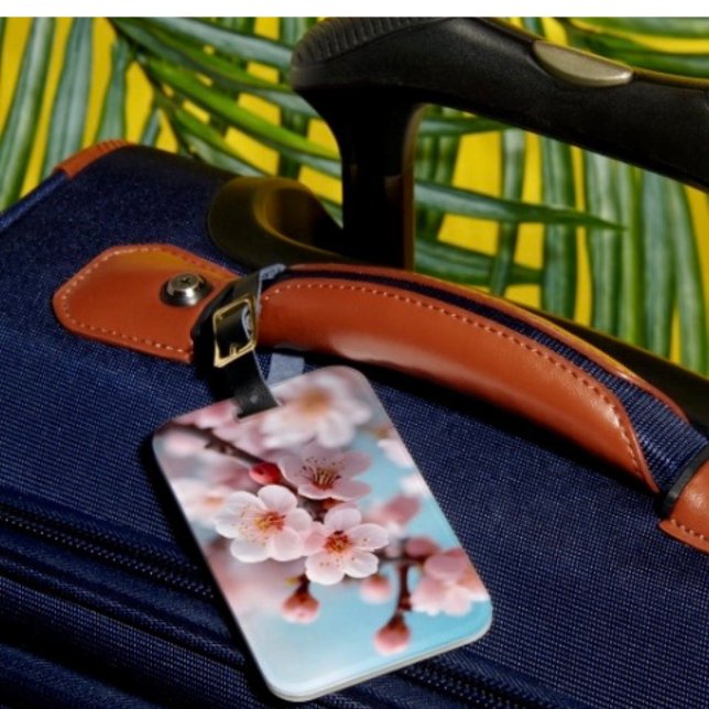 Étiquette À Bagage Pink Blossom Magic (Identify your luggage right away with this beautiful floral luggage tag,  a great gift for Mother’s )