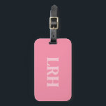 Étiquette À Bagage Pink Modern Double Layer Simple Initial Monogram<br><div class="desc">ravel is already chaotic enough — your luggage tag shouldn’t be. This modern monogram tag brings a bold, clean look to your suitcase while still giving main-character energy. The design features a classic serif initial with a soft shadow layer, all in a bright modern pink color palette that stands out...</div>