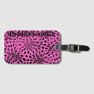 Étiquette À Bagage pinkblackanista floral