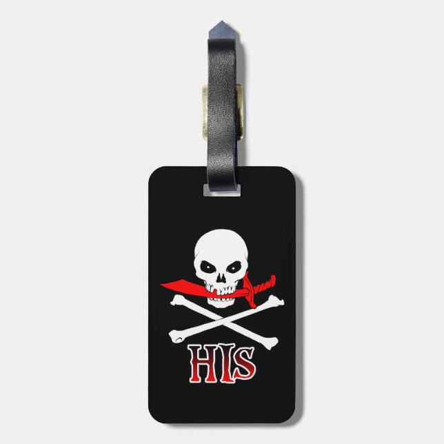 Étiquette À Bagage Pirate (Dos Vertical)