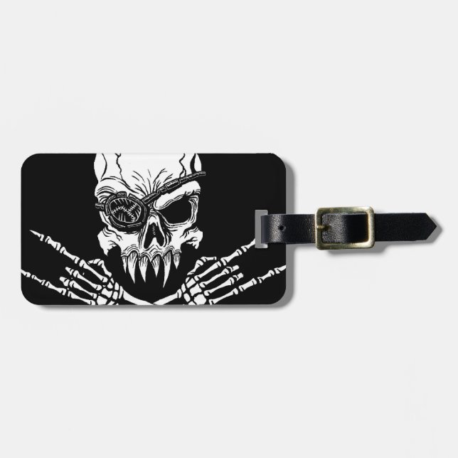 Étiquette À Bagage Pirate Skull Luggage (Devant horizontal)