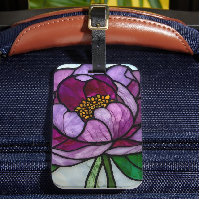 Étiquette À Bagage Pivoine Violette Teintée  (Insitu Rectoal 2)