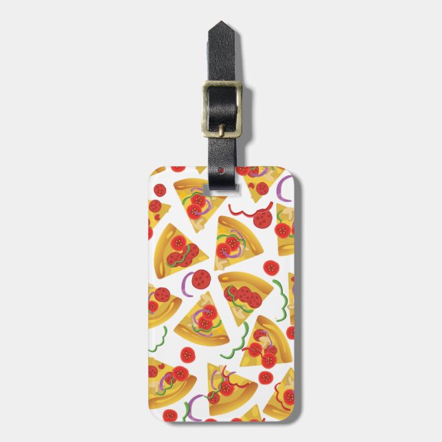 Étiquette À Bagage Pizza Slice Motif (Devant Vertical)