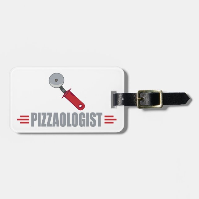Étiquette À Bagage Pizzas drôles d'amour d'I (Devant horizontal)