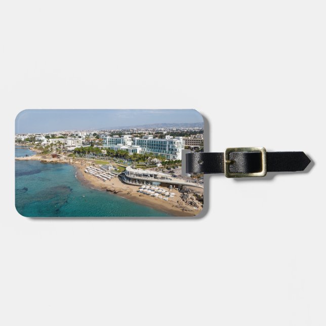 Étiquette À Bagage Plage de Paphos SODAP et hôtel Amavi (Devant horizontal)