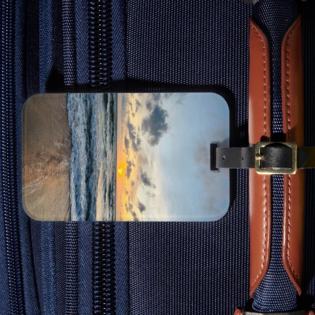 Étiquette À Bagage plage de sable tropical océan l'aventure commence (Insitu Rectoal 4)