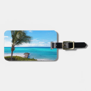 Étiquette À Bagage Plage des Caraïbes