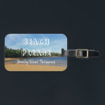 Étiquette À Bagage Plage S'il vous plaît Voyage<br><div class="desc">Sac de voyage chic et mignon avec le sable doré de Jomalig,  Philippines. Peut être personnalisé avec vos propres mots. Parfait comme cadeau souvenir.</div>