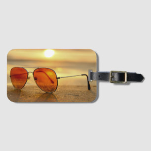 Étiquette À Bagage Plage Sunset Lunettes de soleil Photo