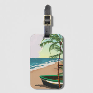 Étiquette À Bagage Plage tropicale