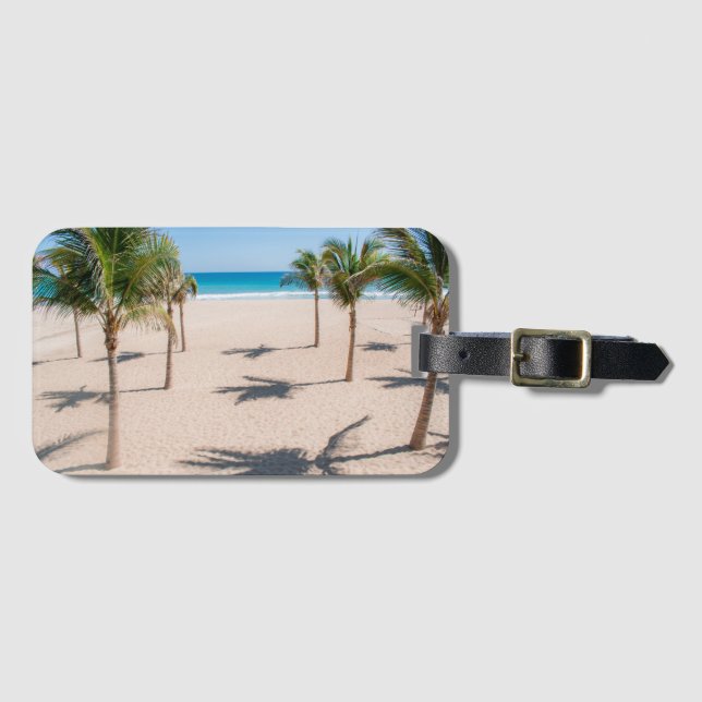 Étiquette À Bagage Plage Tropicale (Devant Horizontal)
