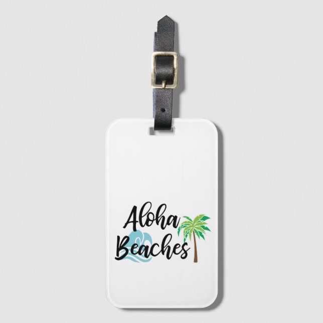Étiquette À Bagage plages aloha (Devant Vertical)