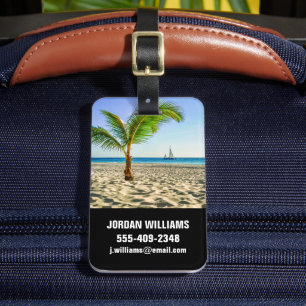 Étiquette À Bagage Plages tropicales   Bateau, Palmier, Aruba
