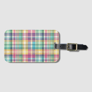 Étiquette À Bagage Plaid au printemps/Pâques/tartan